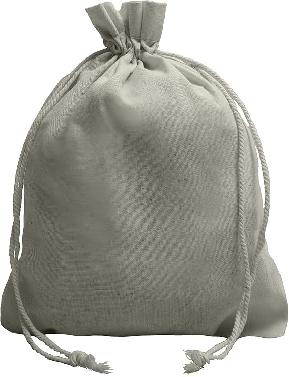 Paquete con 12 bolsas 100% de algodón de manta con cordón.: Amazon ...
