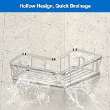 UUlioyer Corner Shower Caddy 2-Pack Stainless Steel No Drilling view 4