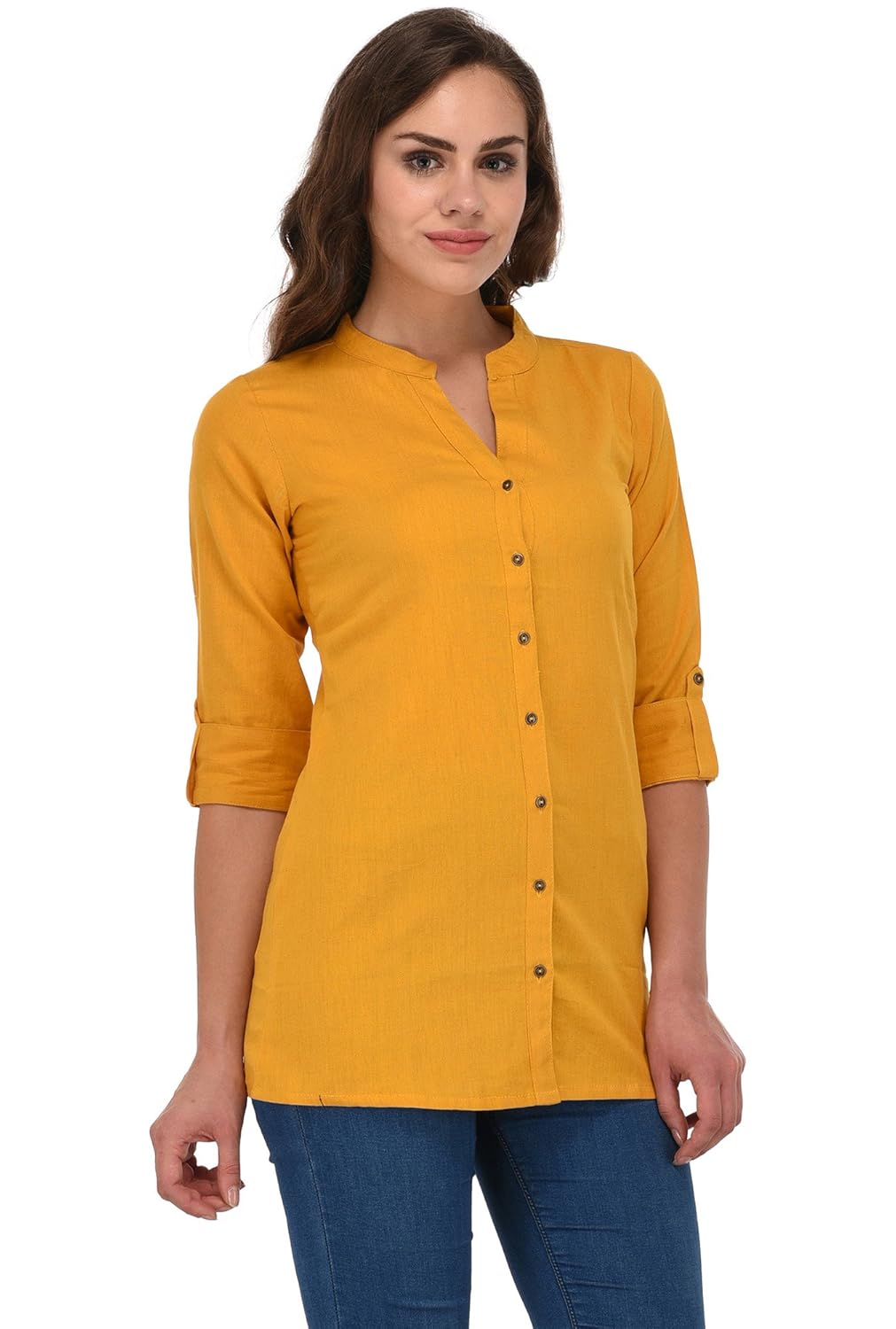 pistaa's women's cotton short kurti top(kwtstopylw_yellow_0)