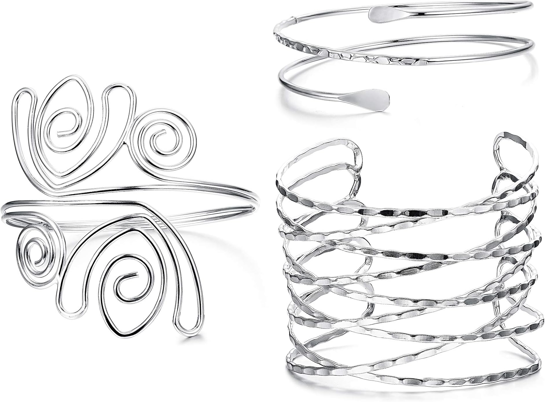 Arm Bracelets for Women Greek Roman Twisted Cross Cage Bracelet Armband Upper Arm Cuff Armlet, Fashion Wedding Jewerly Set