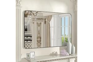 SNUGACE Black Vanity Mirror for Bathroom, Rectangle Frame Bathroom Wall Mounted Mirrors, 30x36 Inch, Black