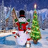 HZGDEJTG 10ft Christmas Inflatable Outdoor Decoration, Kaleidoscope Penguin Snowman Inflatable Yard Decoration with LED Lights for Indoor Outdoor Patio Garden Christmas Decoration…