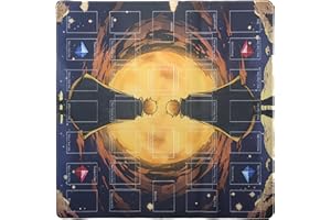 Jedaloke Card Rubber Mat - 2 Player for yugioh playmat, Square playmat for Gamer 23.6x23.6inch(Hero)