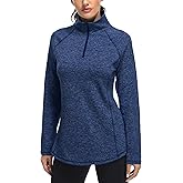 Miusey Womens Quarter Zip Running Pullover Jackets Long Sleeve Workout Tops (PRIME)
