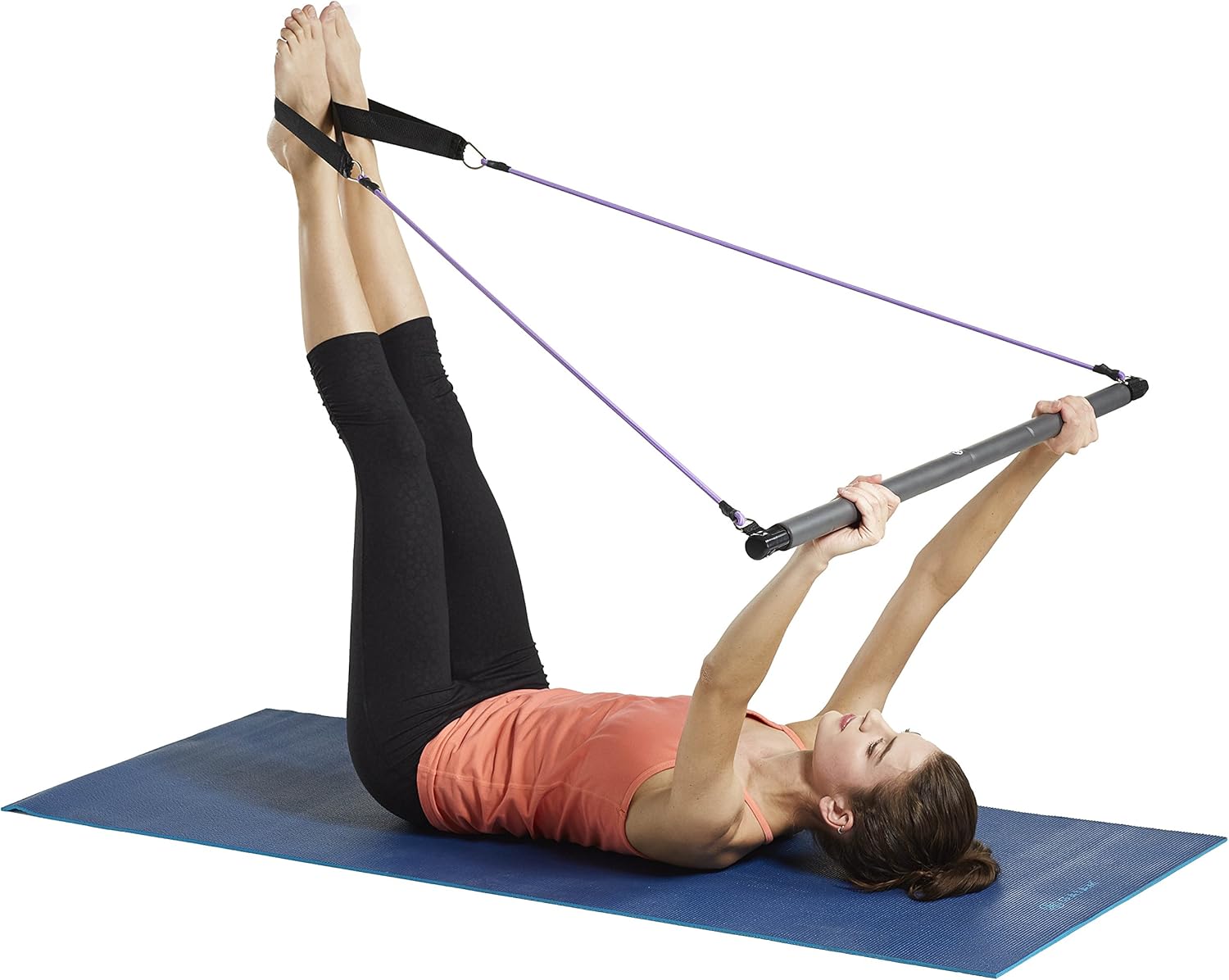 Gaiam Restore Pilates Bar Reformer Kit Includes Bar Two 30Inch