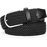 Braided Stretch Belt for Men Elastic Woven Golf Belt for Casual Pants Jeans Shorts
