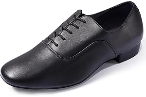 Dynadans Men's Leather Sole Ballroom Dance Shoes Latin Shoes for Salsa Character Tango Waltz