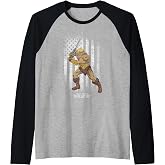 Masters Of The Universe - He-Man Distressed Flag Raglan Baseball Tee
