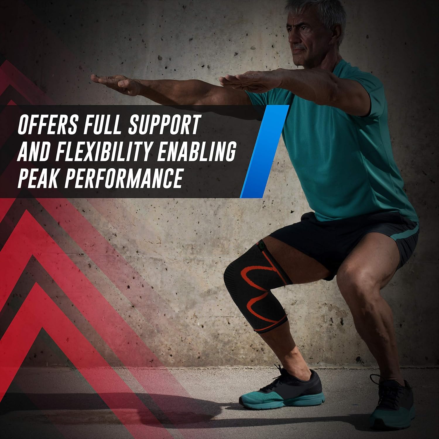 Modvel 2 Pack Knee Compression Sleeve | Knee Brace for Men & Women | Knee Support for Running, Basketball, Weightlifting, Gym, Workout, Sports : Sports & Outdoors