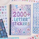 PAGEMORE 2000+ Pcs Alphabet Stickers for Journaling, Fun &amp; Colorful Craft Letter Stickers for Junk Journal, Scrapbooking Supplies, DIY Lettering for Planners, Cards and Paper Crafts