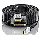 Soonsoonic 4K HDMI 100 Ft Cable with Built-in Signal Booster | HDMI 2.0 High Speed Unidirectional Cables 4K@60Hz 2K 1080P 3D ARC Ethernet Cord | for UHD TV Monitor Laptop Xbox PS4 (30.5m)