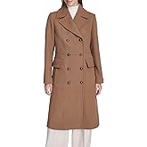 Kenneth Cole Women's Chevron Textured Twill Wool With Notched Lapels & Fashion Military Style Hardware