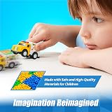 JOYIN 18 Piece Pull Back City Cars and Trucks Toy Set view 7