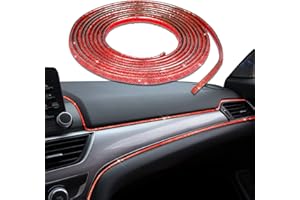 Jsorum 3M Bling Car Trim Self-Adhesive, DIY Car Trim Strips, DIY Door Dashboard Gap Trim Strip, DIY Rhinestone Car Interior Exterior Accessories for Women