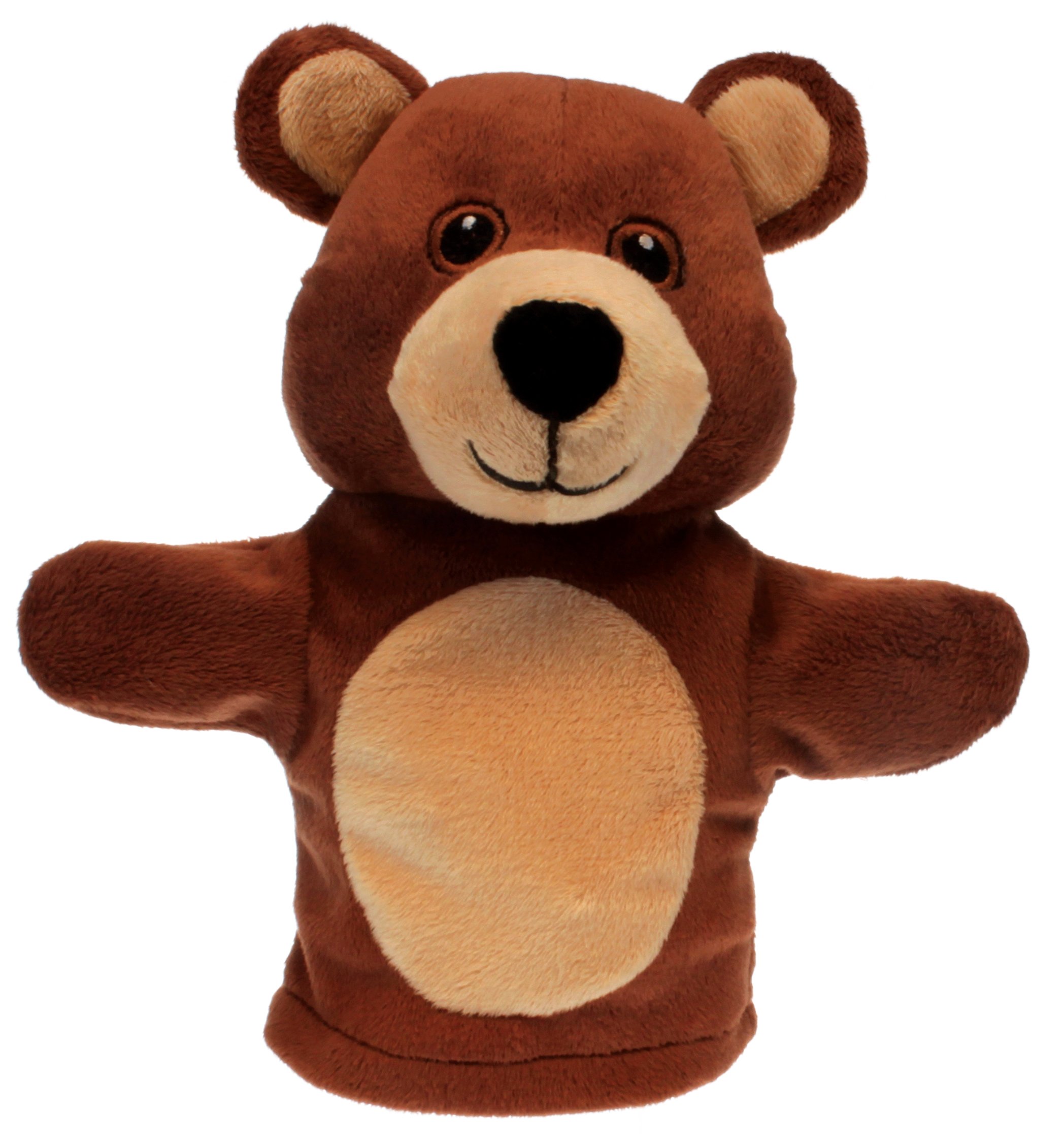The Puppet Company Bear Hand Puppet - Plush Character for Babies, Toddlers, and Newborns – Interactive Nursery Rhyme Toy for Storytelling, Learning, Imagination, Roleplay and Fun Games - Brown, 21cm