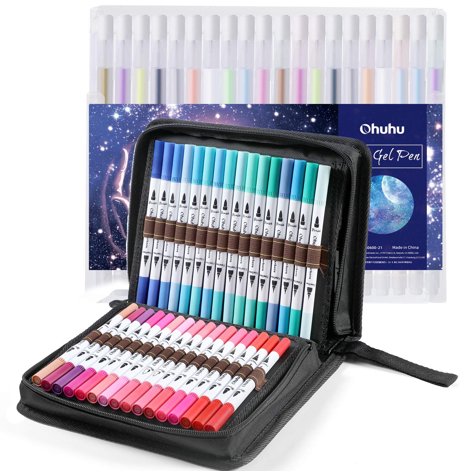 Buy Ohuhu 100 Colors Dual Tip Watercolor Art Marker + (20 Pack) White