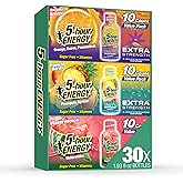 5-hour ENERGY VARIETY PACK, 30 Count, 1.93 Fl Oz Extra Strength Energy Shot | Hawaiian Breeze, Tropical Burst &amp; Watermelon Flavors, Amino Acids, B Vitamins, Sugar Free and Zero Calories