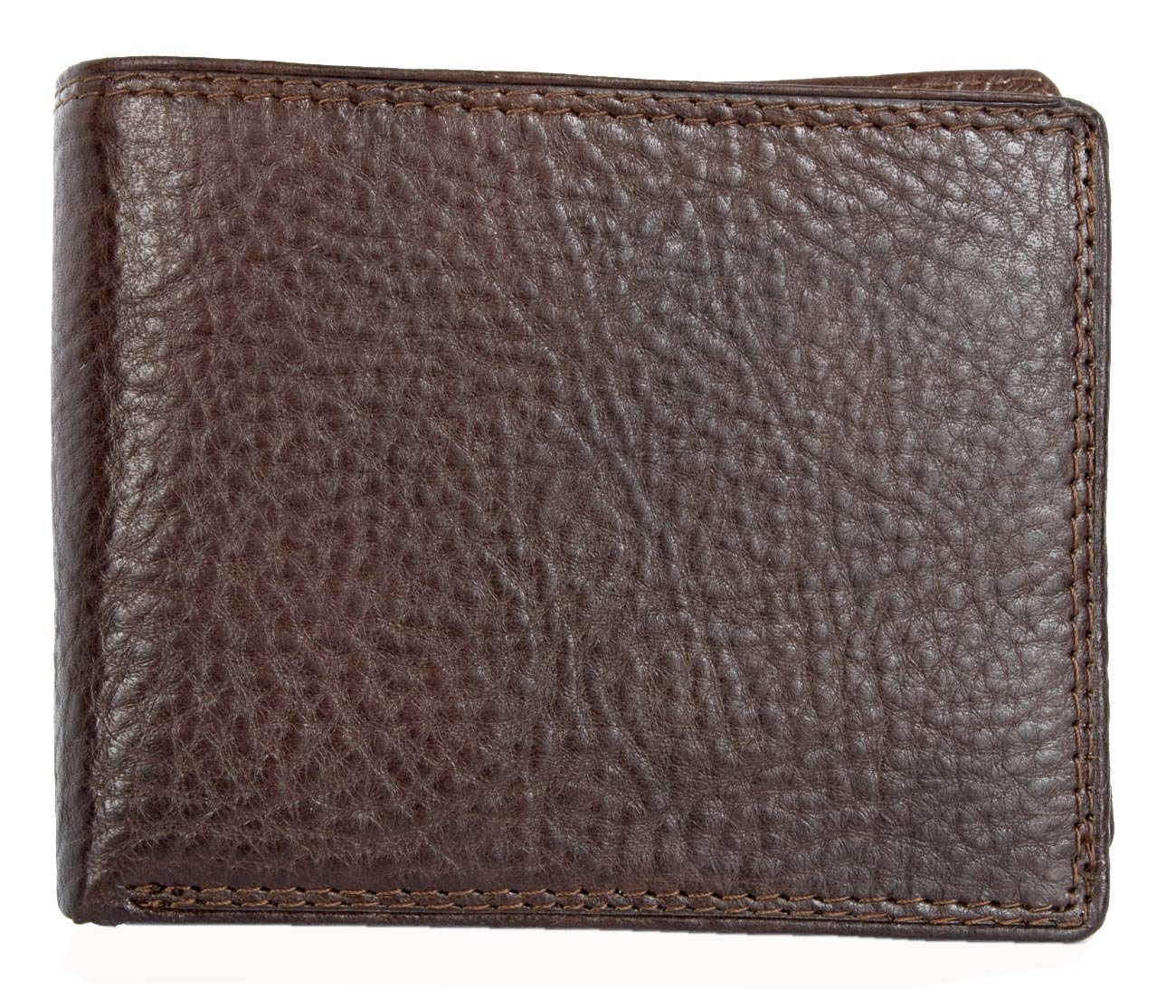 FLW Men's brown genuine leather wallet made of durable leather