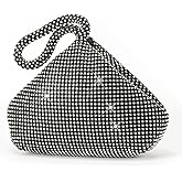 Rhinestone Clutch Purses Evening Handbags for Women's Vintage Elegant Triangle Purse for 1920s Party Wedding