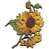Zittop Sunflower Embroidery Patches, Iron On Patch Applique
