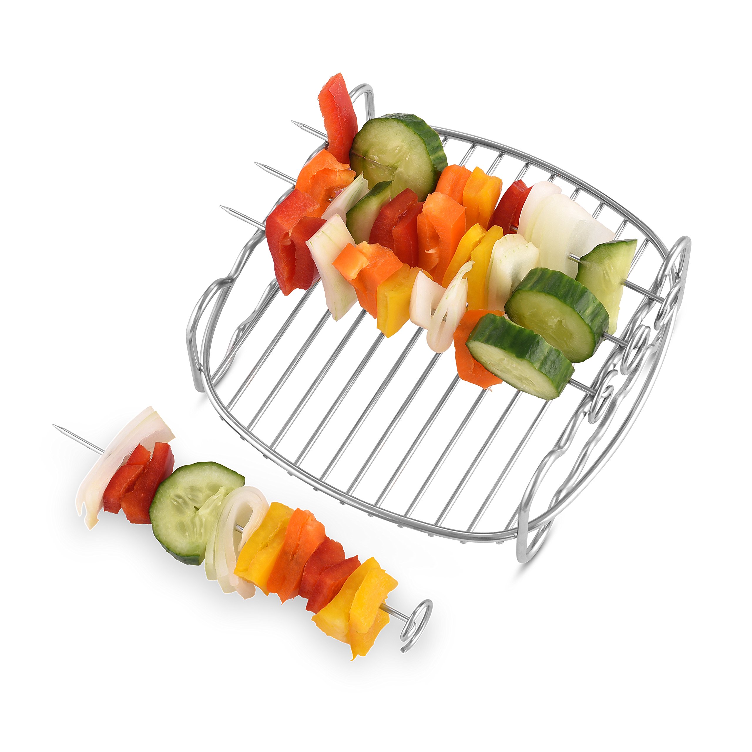 Airfryer Double Layer Rack with 4 Skewers Compatible with Philips