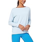CRZ YOGA Womens UPF 50+ Lightweight Long Sleeve Workout Shirts Sun Protection Loose Quick Dry Hiking Tops Outdoor Fishing