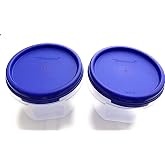 Tupperware Modular Mate Round 1 Set of 2 with Blue Seals