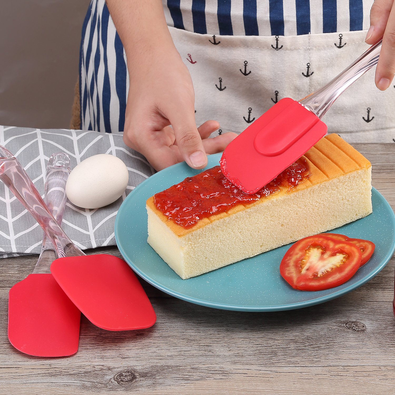 dernière 3 pièces Ensemble de Spatule – Durée de vie Garantie de remplacement – Multipurpose Coque en silicone, résistant à la chaleur, antiadhésif, flexible, spatules pour glaçage, badigeonner, glaçage, Gratter – Essential Ustensiles de Cu