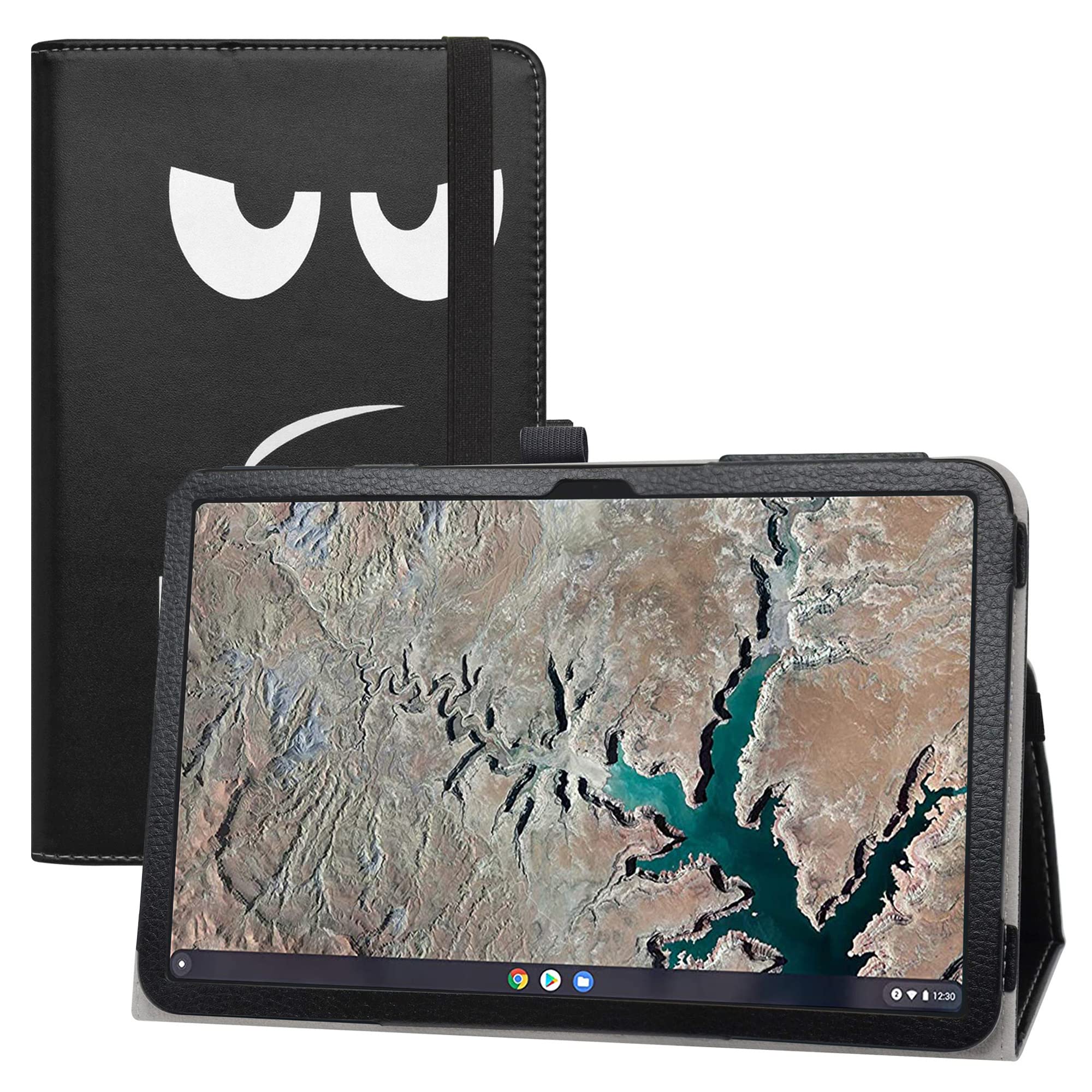 LIFANG Compatible with Nokia T20 Case,Slim Folio Folding Stand PU Leather Cover for 10.4" Nokia T20 Tablet,Don't Touch