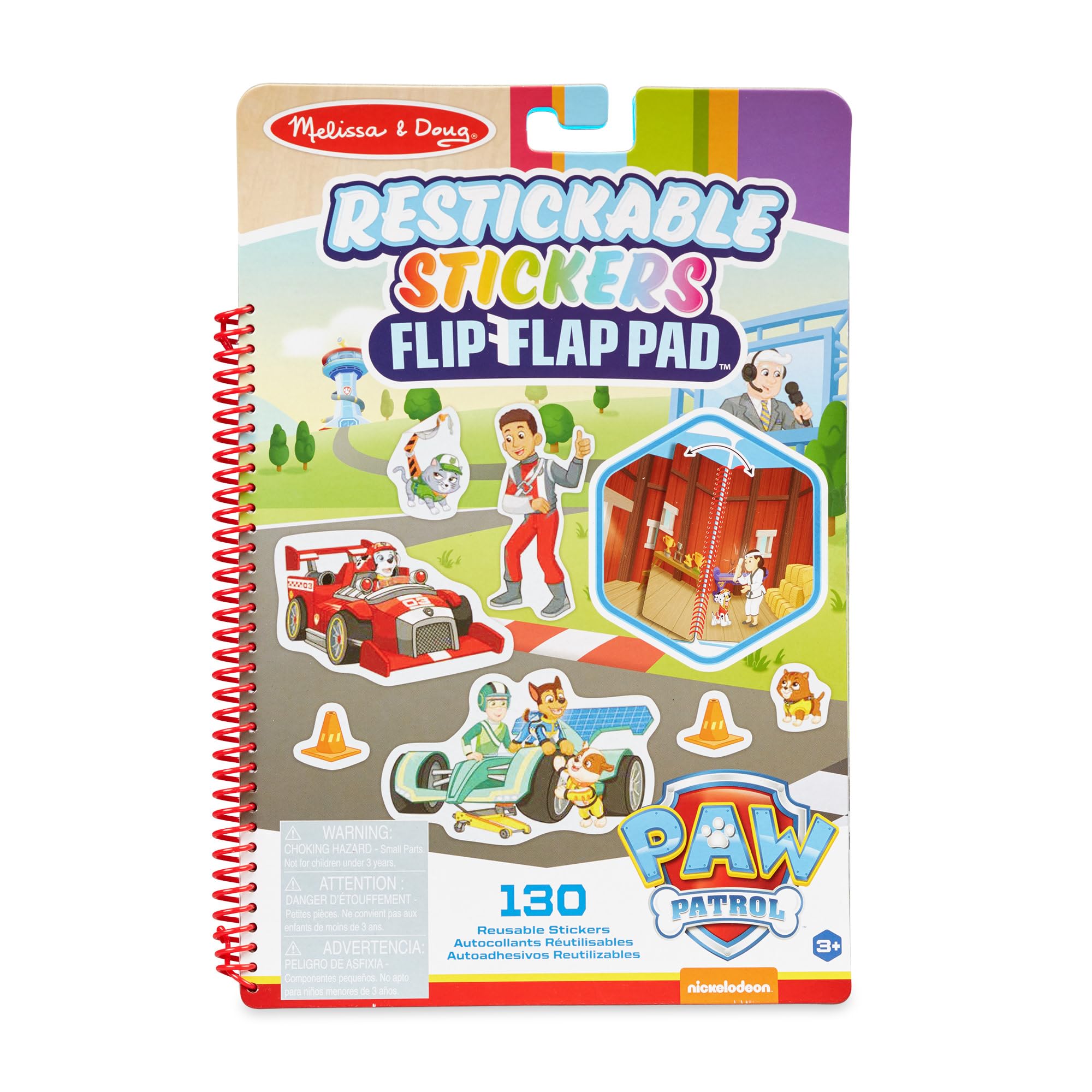 Melissa & Doug PAW Patrol Restickable Sticker Book Classic Missions | Activity Pad | 3+ | Gift for Boy or Girl