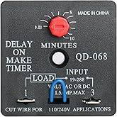 BAOMAIN Delay ON Make Timer QD-068 10 Minutes Adjustable 110/240 VAC time delay Switch Replacement (6-Pack)