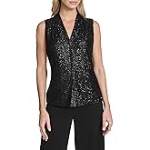 Calvin Klein Womens Soft Everyday V Neck Basic Blouse