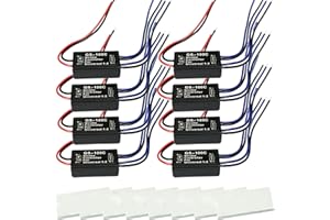 GLOFE Brake Light Flash Strobe Controller Flasher Module Auto Car LED Flash Module for Motorcycles Cars Trucks Brake Lights Tail Stop Lights GS-100C 12-24V (Pack of 8)