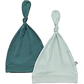 KYTE BABY Bamboo Rayon Baby Beanie Hats Soft Knotted Caps - 2 Pack
