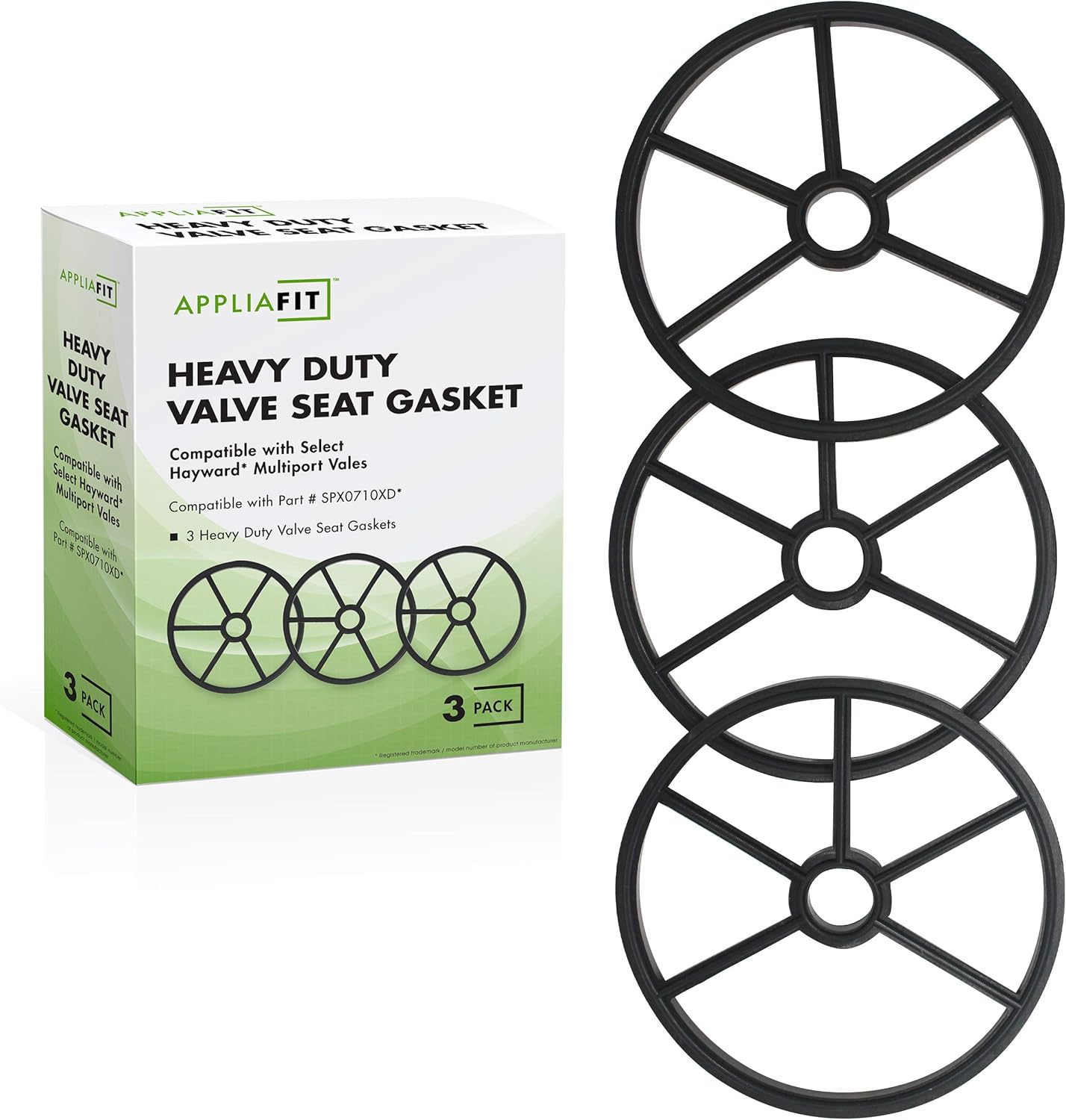 AppliaFit 3-Pack Valve Seat Spider Gasket Compatible with Hayward SPX0710XD Gasket for Multiport and Sand Filter Valves.: Garden & Outdoor