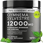 Toniiq Gymnema Sylvestre – Ultra High Potency 25:1 Extract Standardized to 75% Gymnemic Acids – 500mg Clinical Dose – Triple-Tested Purity – 120 Vegan Capsules