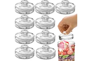 YOUEON 9 Pack Fermentation Glass Weights with Easy Grip Handles for Wide Mouth Mason Jars, Pickling Jars, Glass Fermentation 