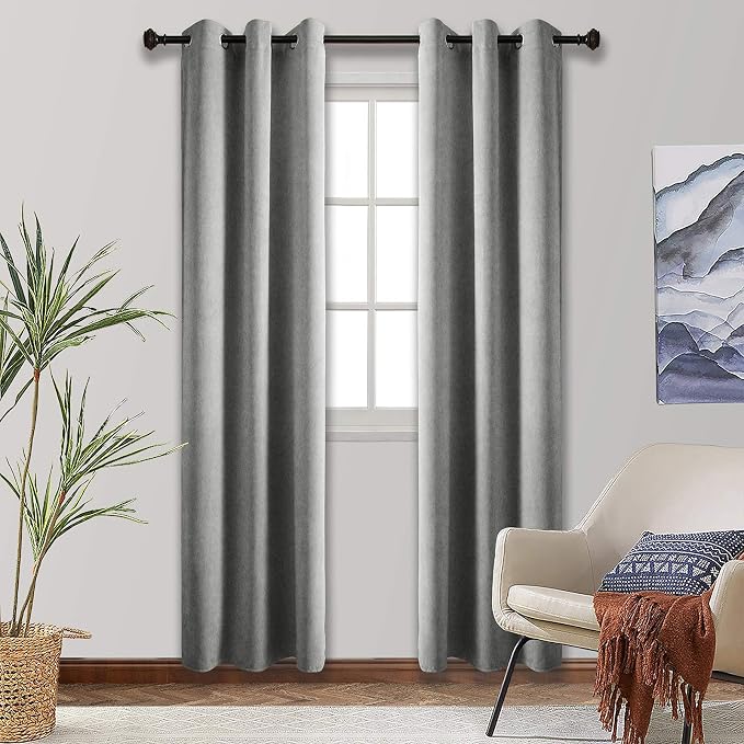 Amazon.com: SMILETIME Blackout Velvet Curtains with Grommet, Thermal