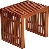 Bare Decor Slotted Arch Accent Table in Solid Teak Wood