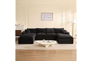 EJC 137.8” Sectional Couches for Living Room, Set of Cloud Couch, Modular Sectional Sofa, Convertible Sofas Bed, Deep Seat So