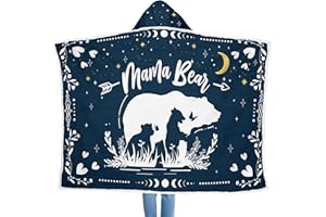 GEEMBI Gifts for Mom from Daughter Son - Blue Mama Wearable Blanket Hoodie 47x72 in - Mother's Day Mom Birthday Gifts for Women, Present for Mother-in-Law Stepmom