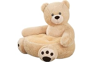 amusediy as Comfortable as Bean Bag Chairs for Kids Toddler Couch，as Comfortable as a Rocking Chair Kids Chairs for Toddlers，Removable Filler,Machine Washable(Light Brown Bear)
