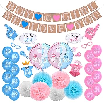 Buy Yummayee 76pieces Boy Or Girl Gender Reveal Party Supplies