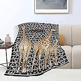 Giraffe Throw Blanket - Cozy Fleece Flannel Blanket, Soft Warm Plush, Lightweight, Perfect for Women, Men, Boys, Girls, Adults, Kids, Couch, Sofa, Bed - 40"X50"