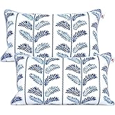 JMKaixin Pack of 2 Patio Lumbar Pillows, 12"x20" Fade Resistant Outdoor Waterproof Lumbar Pillow with Inners, Decorative Garden Lumbar Cushions for Home Patio Terrace Sofa Use