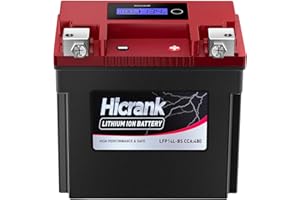 Hicrank YTX14L-BS (GYZ16HL) Lithium 12V 8Ah 480CCA LiFePO4 Motorcycle Battery, Powersports Battery for Honda KTM Yamaha Harely, Fit ATV, UTV, Scooter, Motocross, 4 Wheeler, Quad, Riding Lawn Mower