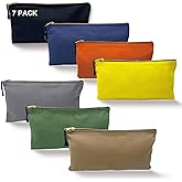 7 Pack Canvas Tool Bag Zipper Pouch - Heavy Duty 16 oz. Canvas Tools Utility Pouches, Multipurpose Storage Organizer Tote Bag