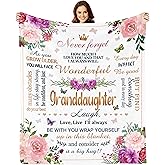 Granddaughter Gifts from Grandma, Granddaughter Birthday Gift Ideas, Gifts for Granddaughter Blanket, Graduation Gift for Granddaughter from Grandparents, to My Granddaughter Throw Blanket 60"x50"