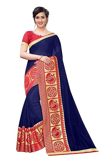 Fancy Chanderi Cotton Saree For Women