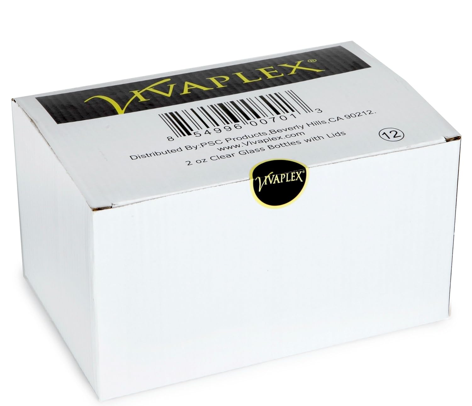Vivaplex, 12, Clear, 2 oz Glass Bottles, with Lids : Beauty